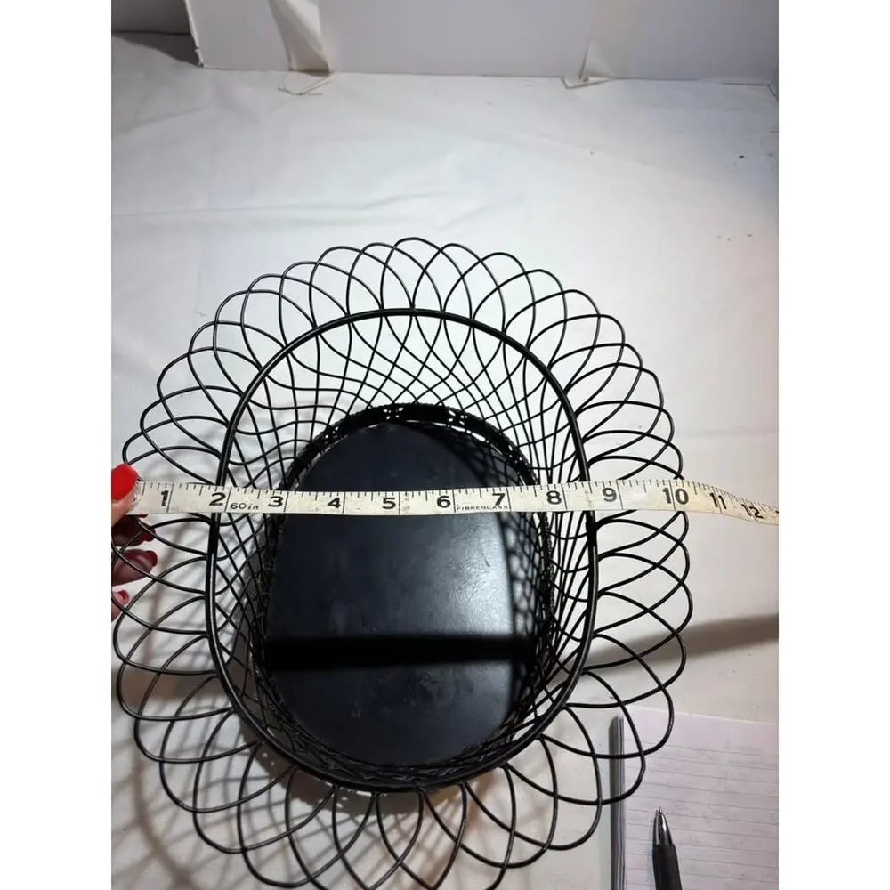 Vintage Black Wire Fruit Basket